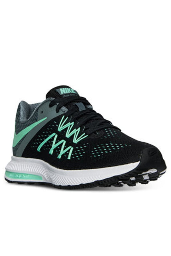 Nike Zoom Winflo 3 Women Size 9 831562-006 Black Teal Running Shoes Sneakers size 8